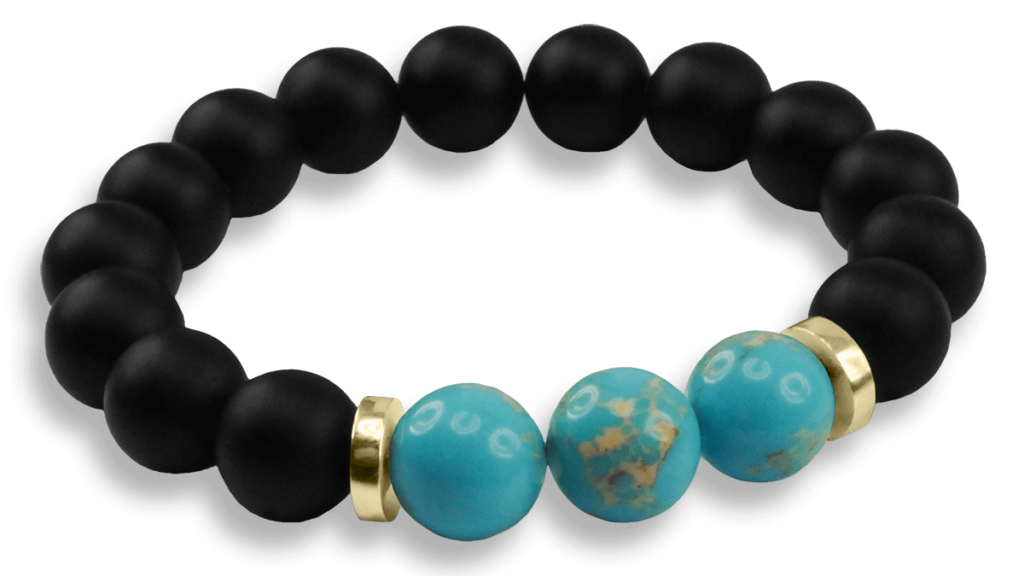 Beaded Bracelet with Gold Spacer (3) • MARTONELLI